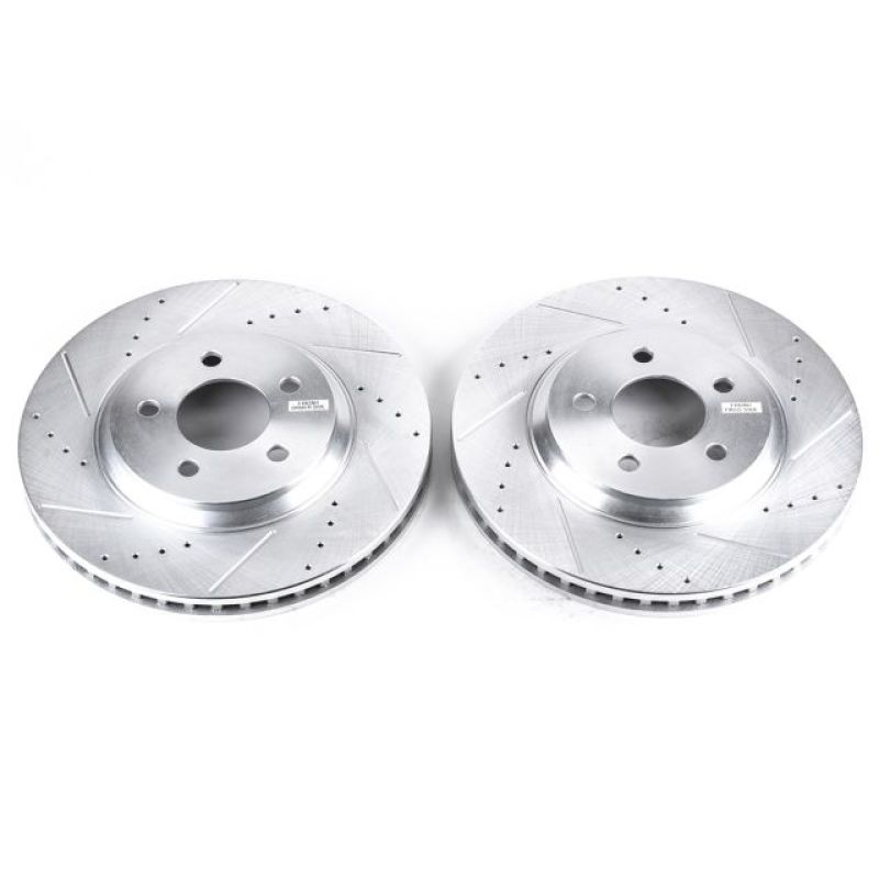 Load image into Gallery viewer, Power Stop 05-14 Ford Mustang Front Evolution Drilled & Slotted Rotors - Pair