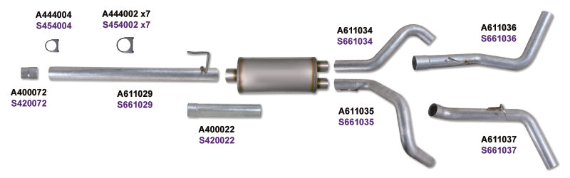 Load image into Gallery viewer, Diamond Eye KIT 3in Catback DUAL GAS AL FORD 5.4L F150 04-08