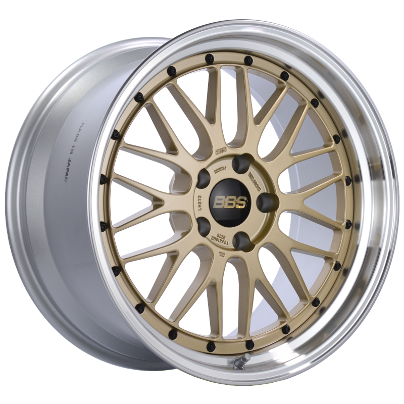 Load image into Gallery viewer, BBS LM 19x10 5x120 ET25 Gold Center Polished Lip Wheel -82mm PFS/Clip Required