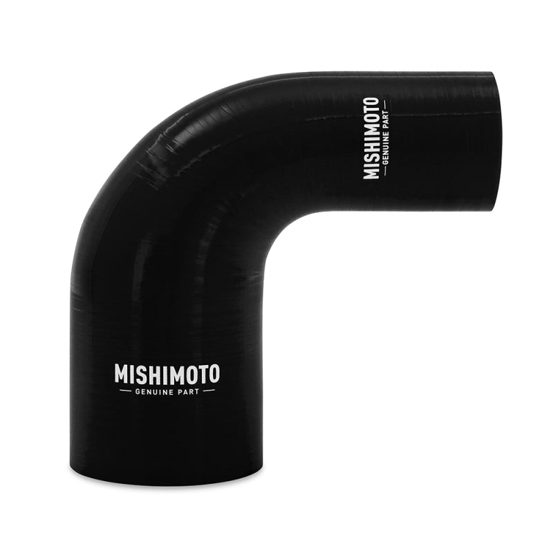 Load image into Gallery viewer, Mishimoto Silicone Reducer Coupler 90 Degree 2in to 3in - Black