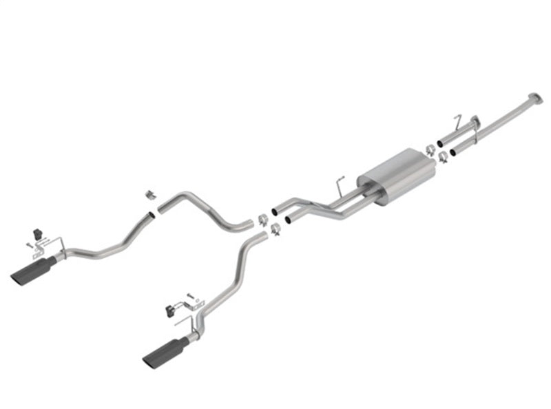 Load image into Gallery viewer, Borla 14-18 Toyota Tundra 4.6L/5.7L V8 AT 2&4WD Crew Max Cat-Back Touring Exhaust - Black Chrome Tip