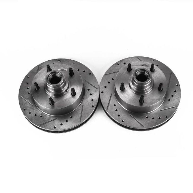 Load image into Gallery viewer, Power Stop 86-93 Ford E-150 Front Evolution Drilled & Slotted Rotors - Pair