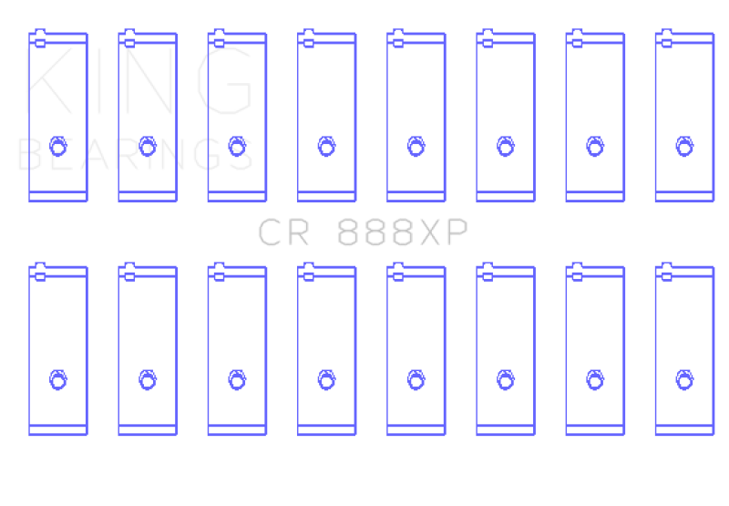 Load image into Gallery viewer, King Engine Bearings Toyota 1UZ-FE/2UZ-FE/3UZ-FE (Size .026) Connecting Rod Bearings (Set of 8)