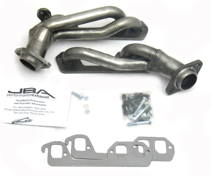 Load image into Gallery viewer, JBA 92-95 Dodge Truck 3.9L V6 1-1/2in Primary Raw 409SS Cat4Ward Header