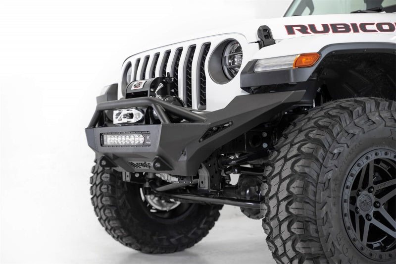 Load image into Gallery viewer, Addictive Desert Designs 2020 Jeep Gladiator JT Stealth Fighter Front Bump w/ Top Hoop & Winch Mount