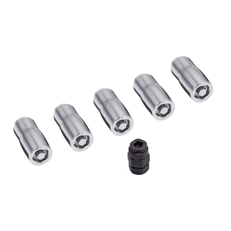 Load image into Gallery viewer, Rugged Ridge Wheel Lock Nut Set 5 Nuts w/Key Chrome M14-1.5