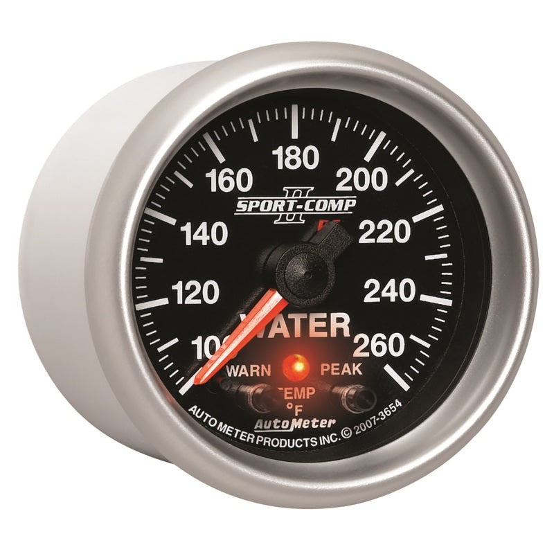 Load image into Gallery viewer, Autometer Sport-Comp II 52.4mm 100-260 Deg F Water Temp Peak & Warn w/ Electronic Control Gauge