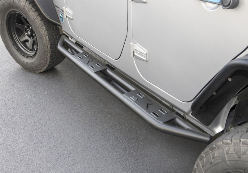 Load image into Gallery viewer, Rampage 07-18 Jeep Wrangler JK Unlimited TrailCrawler Rock Slider & Rocker Guard - Black