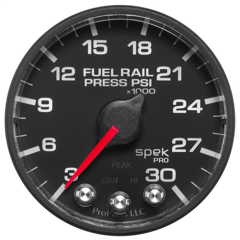 Load image into Gallery viewer, Autometer Spek-Pro Gauge Rail Press 2 1/16in 30Kpsi Stepper Motor W/Peak & Warn Blk/Blk