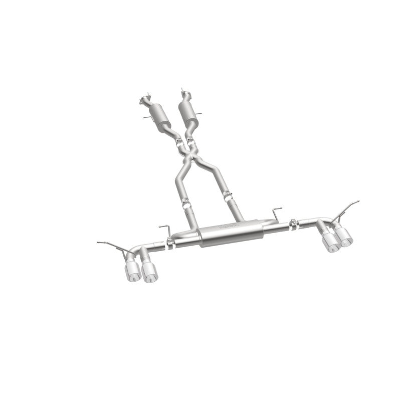 Load image into Gallery viewer, MagnaFlow Cat Back, SS, 2.5in, Quad Split Polish 4in tip 14-15 Jeep Grand Cherokee 3.6L/5.7L V6/V8