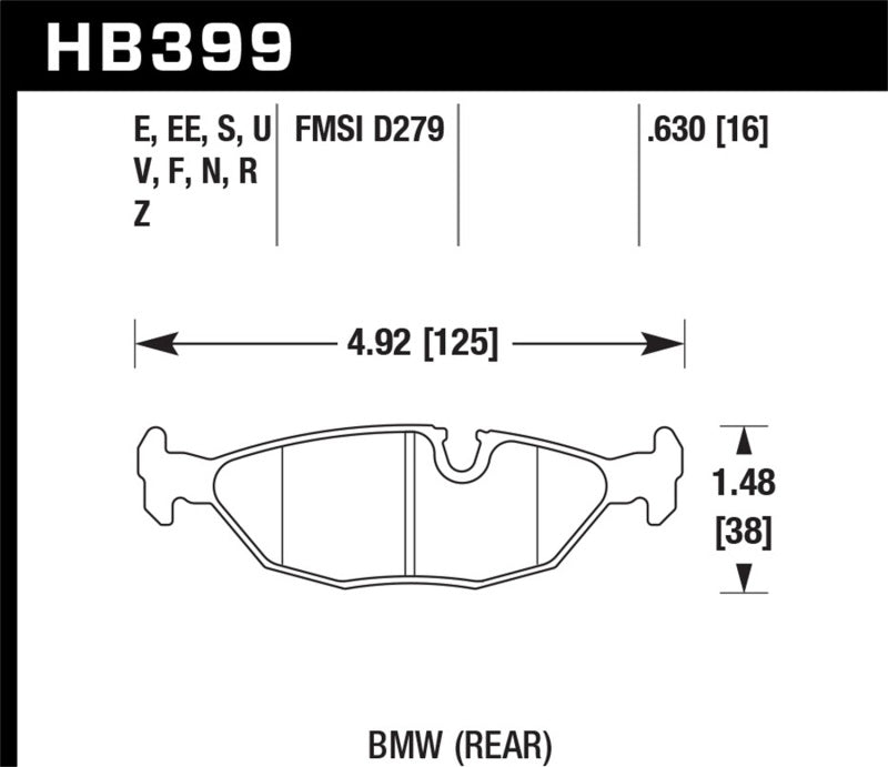 Load image into Gallery viewer, Hawk 86-87 BMW 325 2.7L Rear ER-1 Brake Pads