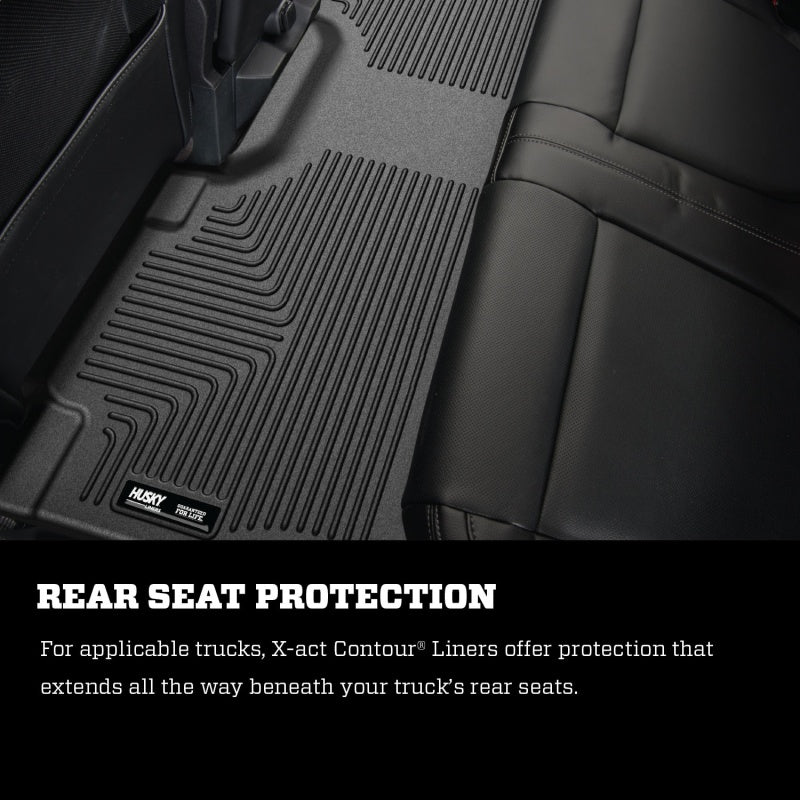 Load image into Gallery viewer, Husky Liners 2017 Ford F-250 Super Duty Crew Cab X-Act Contour Black Front & Rear Floor Liners