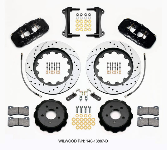 Wilwood AERO6 Front Hat Kit 15.00 Drilled 15-23 Mustang w/Lines
