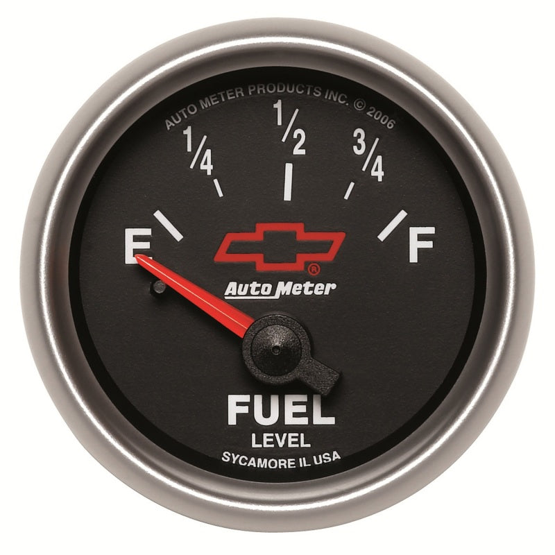 Load image into Gallery viewer, Autometer GM Bowtie Black 2-1/16 Fuel Level, 0-90 , Air-Core 8-18V