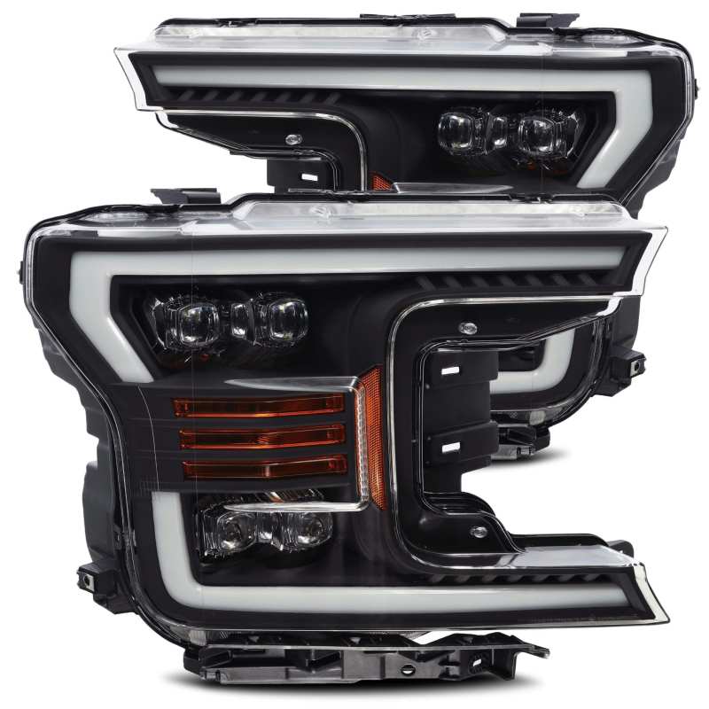 Load image into Gallery viewer, AlphaRex 18-19 Ford F-150 NOVA LED Proj Headlights Plank Style Matte Black w/Activ Light/Seq Signal
