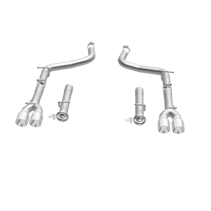 Load image into Gallery viewer, MagnaFlow Axle-Back, SS, 2.5in, Quad Split Rear 3.5in Tip 2015 Dodge Challenger R/T 5.7L