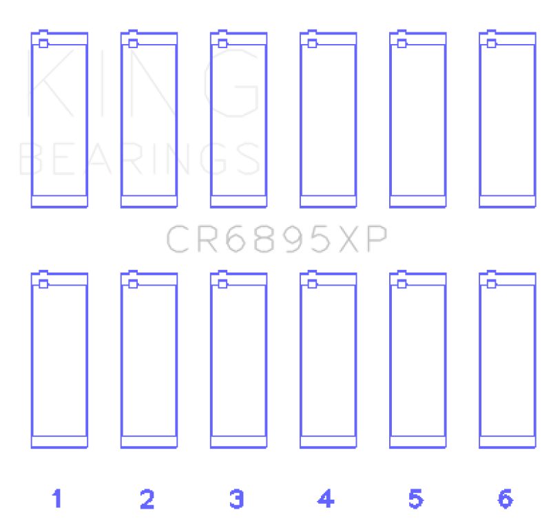 Load image into Gallery viewer, King Ford Ecoboost 3.5L V6 pMaxBlack Coated Connecting Rod Bearing Set - Size +0.25mm