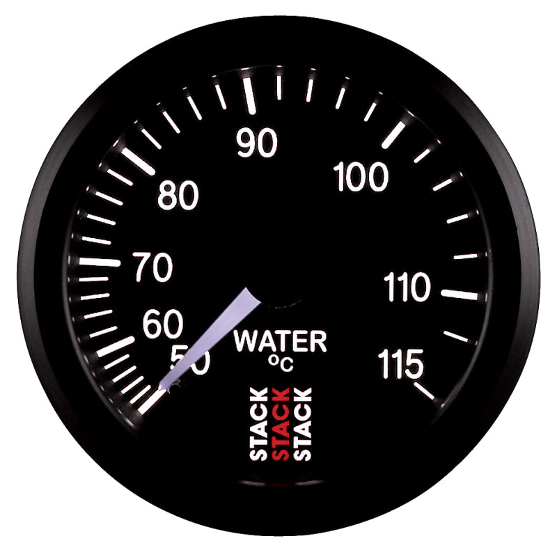 Load image into Gallery viewer, Autometer Stack Instruments 52mm 50-115 Celsius 3/8 BSPT (M) Mechanical Water Temp Gauge - Black