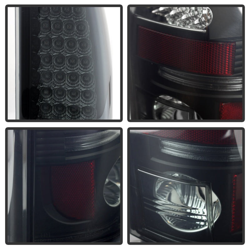 Load image into Gallery viewer, Spyder Chevy Silverado 1500 99-02 (Not Fit Stepside) LED Tail Lights Blk Smke ALT-YD-CS99-LED-BSM