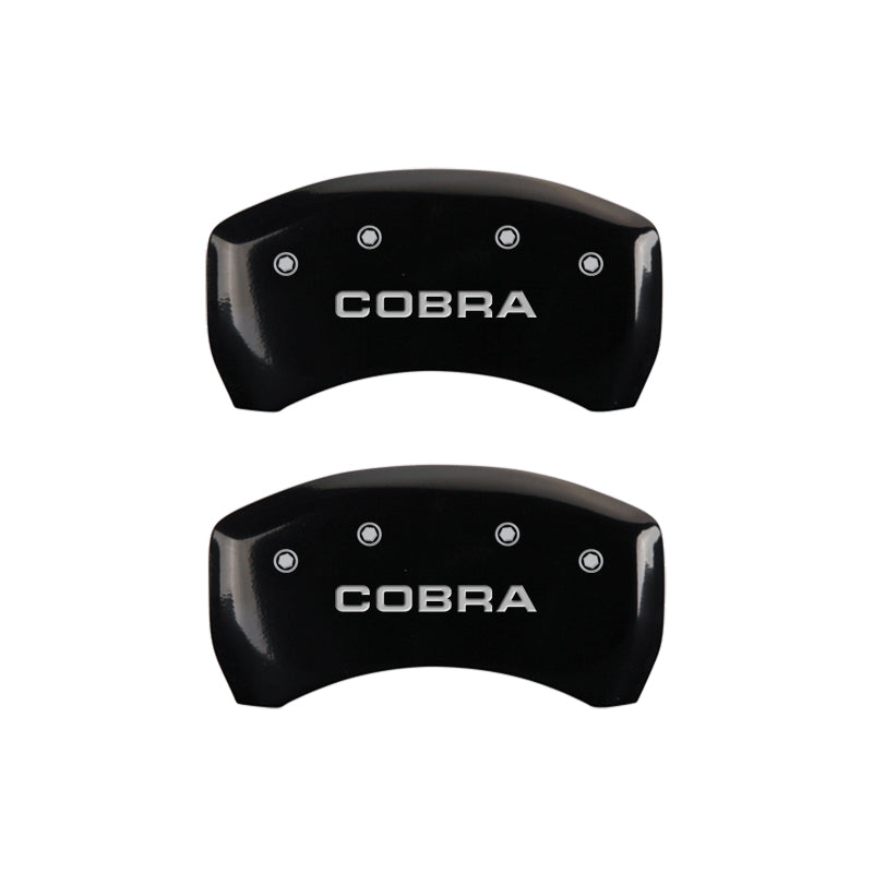 Load image into Gallery viewer, MGP 4 Caliper Covers Engraved Front & Rear MGP Black finish silver ch