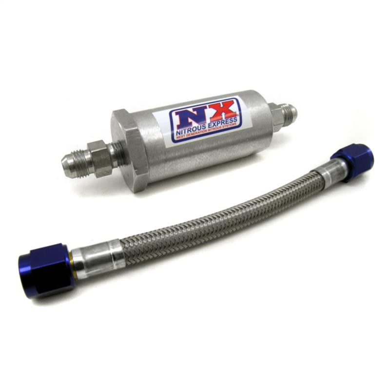Load image into Gallery viewer, Nitrous Express 6AN Pure-Flo N2O Filter & 7 Stainless Hose (Lifetime Cleanable)
