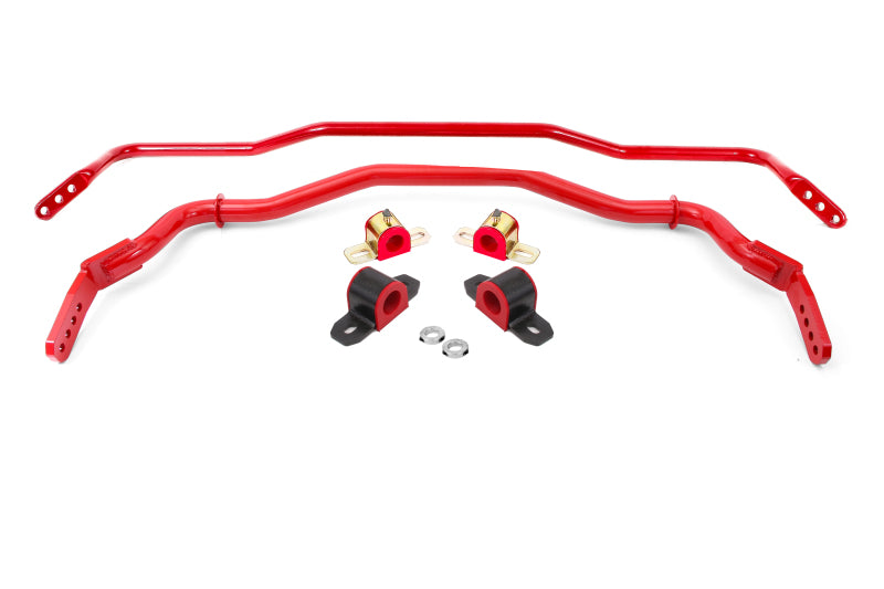 Load image into Gallery viewer, BMR 15-22 S550 Mustang Sway Bar Kit with Bushings Front and Rear Red