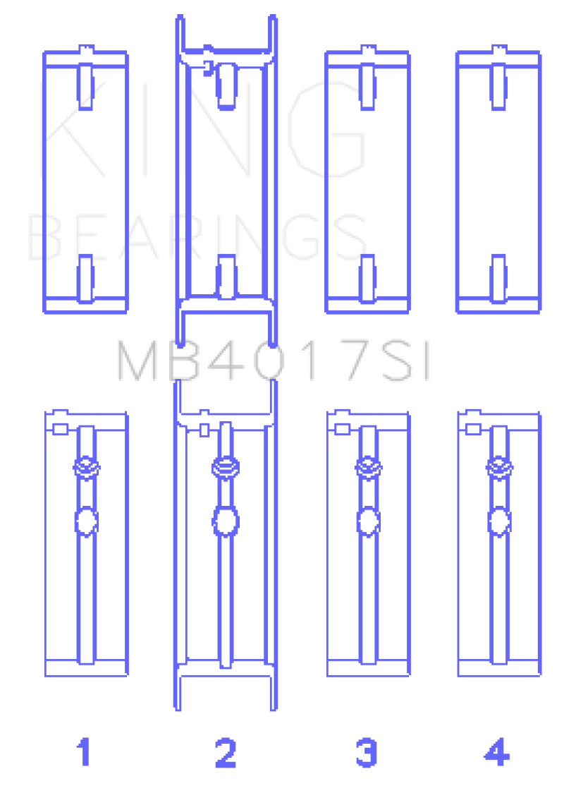 Load image into Gallery viewer, King Engine Bearings GM 231 (3800) V6 (Size STD) Main Bearing Set