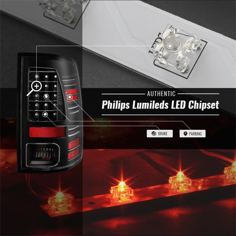 Load image into Gallery viewer, Spyder Dodge Ram 1500 09-18/2500/3500 10-18 LED Tail Lights - Incandescent Model Only - Black