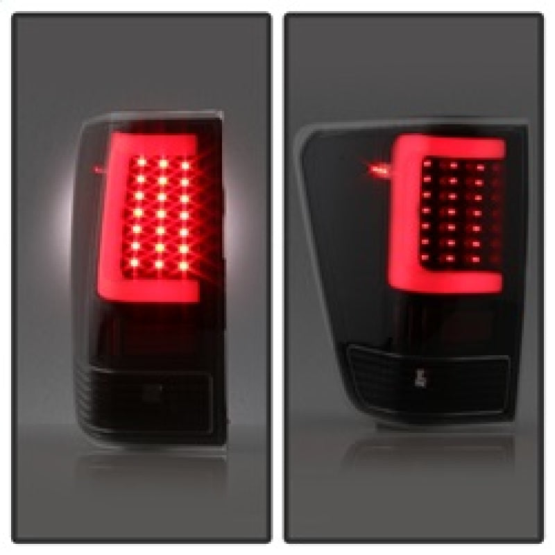 Load image into Gallery viewer, xTune 04-15 Nissan Titan Light Bar LED Tail Lights - Black (ALT-ON-NTI04-LBLED-BK)