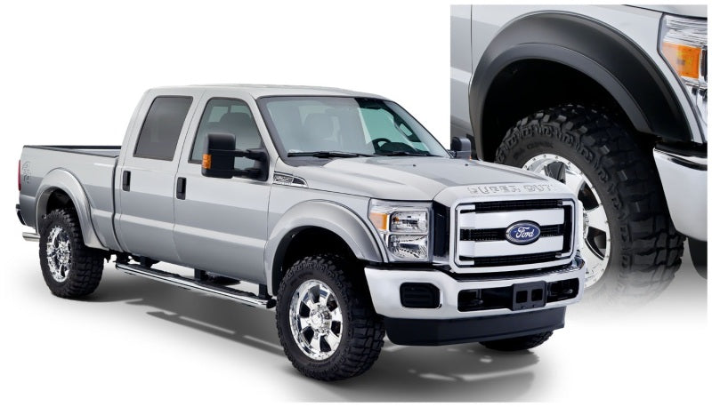 Load image into Gallery viewer, Bushwacker 11-16 Ford F-350 Super Duty Styleside Extend-A-Fender Style Flares 4pc - Black