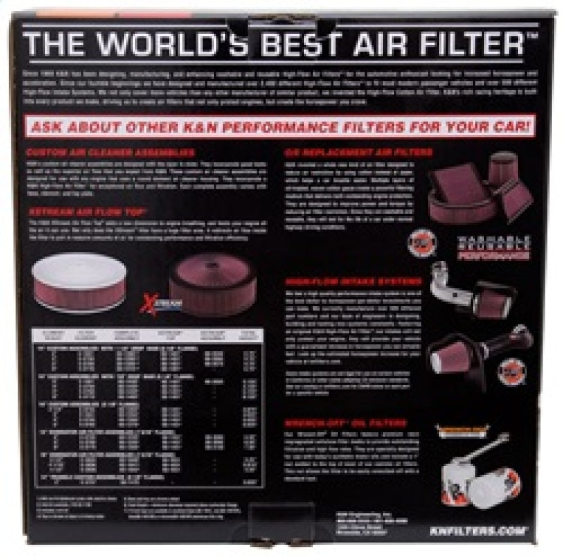 Load image into Gallery viewer, K&N X-Stream Top Filter Black 14 inch OD 5.125 inch Neck Flange 5.875 inch H
