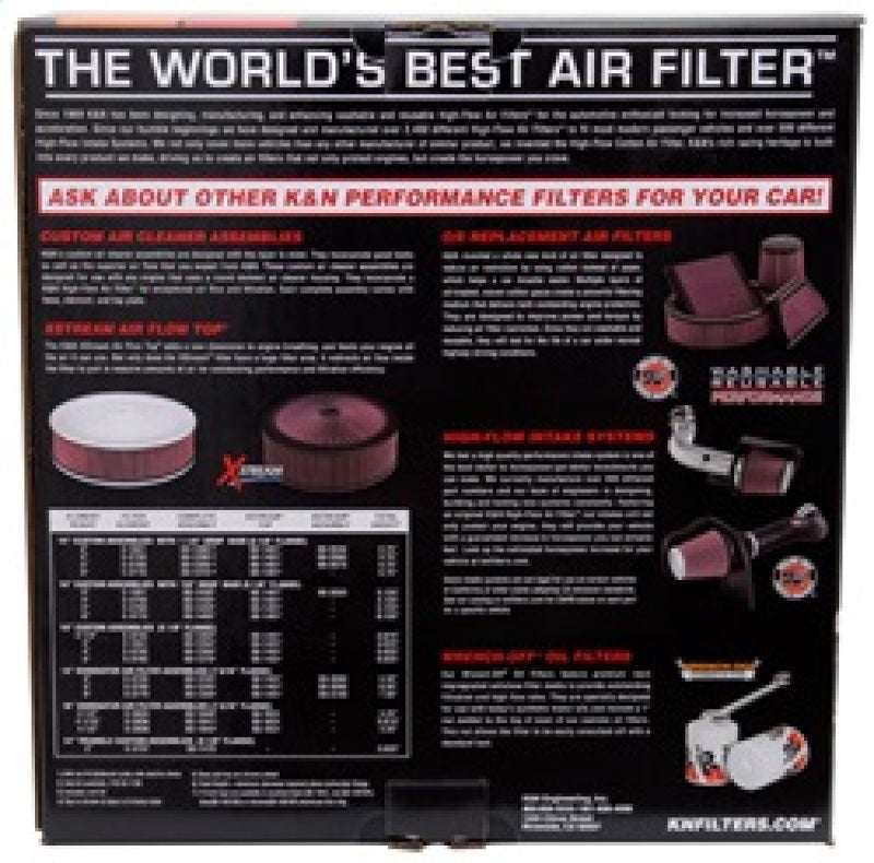 Load image into Gallery viewer, K&N X-Stream Top Filter X-Stream 5.125in Flange 14x3.12in Height 0.875in Drop Base