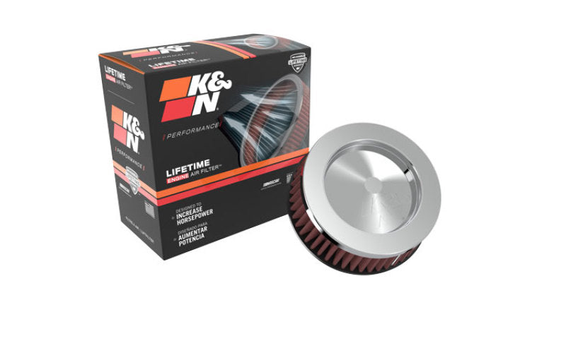 Load image into Gallery viewer, K&N Universal Round Clamp-On Air Filter 2in. Flange / 5-3/8in. OD / 2in. Height
