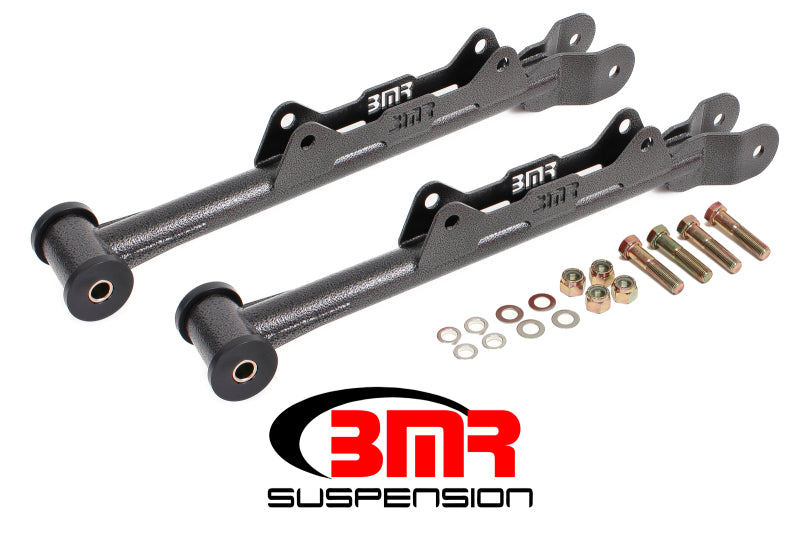 Load image into Gallery viewer, BMR 10-15 5th Gen Camaro Chrome Moly Non-Adj. Rear Lower Control Arms (Delrin) - Black Hammertone