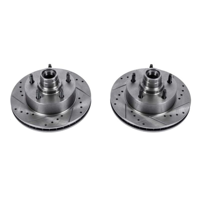 Load image into Gallery viewer, Power Stop 2003 Ford E-150 Front Evolution Drilled & Slotted Rotors - Pair