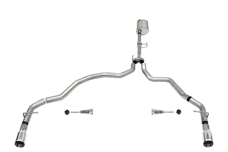 Load image into Gallery viewer, Corsa 2021-2025 Ford F-150 Regular Cab/ 8in Bed 3.5L V6 Sport Cat-Back Dual Rear Exit-Polished