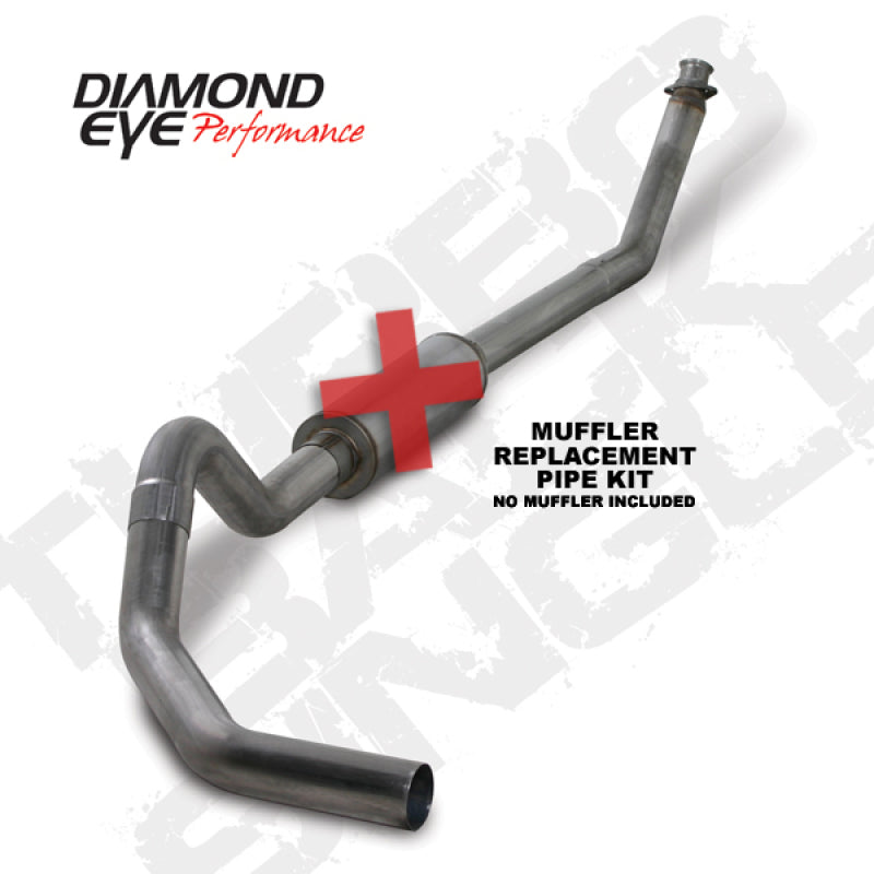 Load image into Gallery viewer, Diamond Eye KIT 4in Turbo Back MFLR RPLCMENT PIPE SGL SS: 98.5-02 DODGE CUMMINS 5.9L