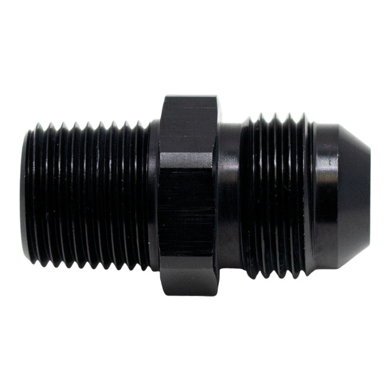 Load image into Gallery viewer, DeatschWerks 8AN Male Flare to 3/8in Male NPT Adapter - Anodized Matte Black