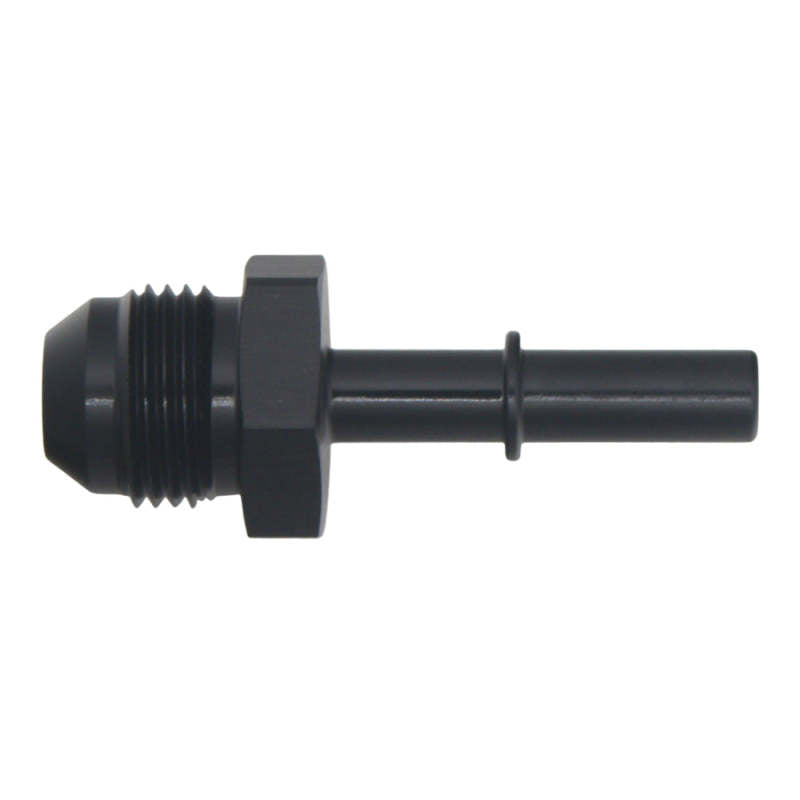 Load image into Gallery viewer, DeatschWerks 8AN Male Flare to 5/16in Male EFI Quick Connect Adapter - Anodized Matte Black