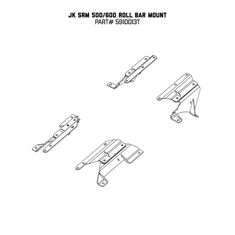 Load image into Gallery viewer, Go Rhino 07-17 Jeep Wrangler 4dr Mounting Kit for SRM Rack
