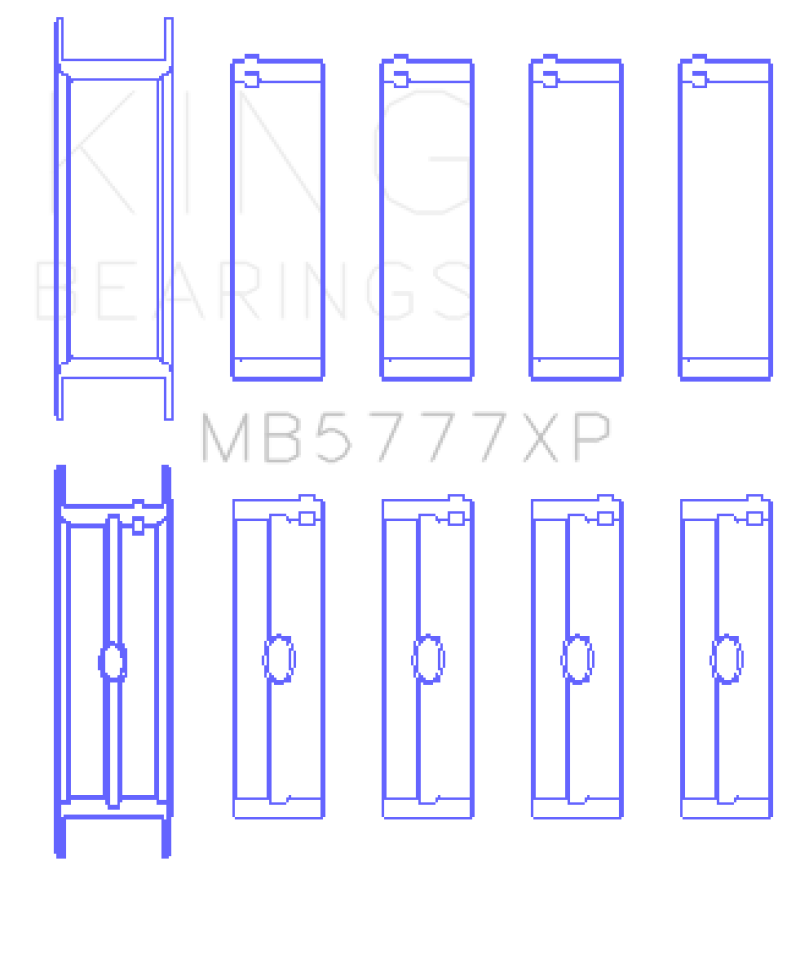Load image into Gallery viewer, King Engine Bearings Dart LS Next Block (Size STD) Performance Main Bearing Set