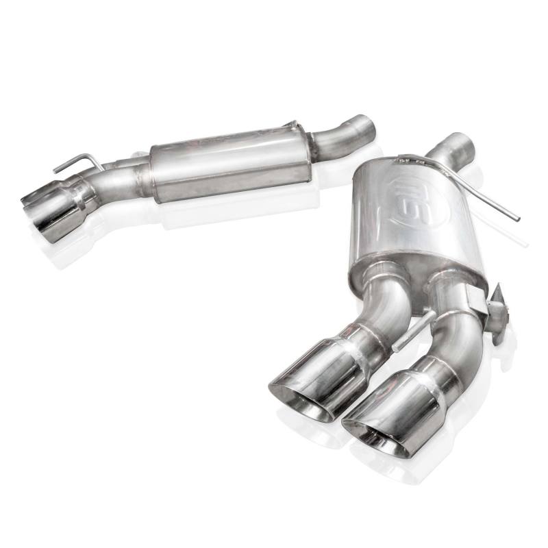 Load image into Gallery viewer, Stainless Works 2016+ Chevy Camaro SS 3in Redline Perf Connect Axle Back w/Valve & 4in Quad Tips