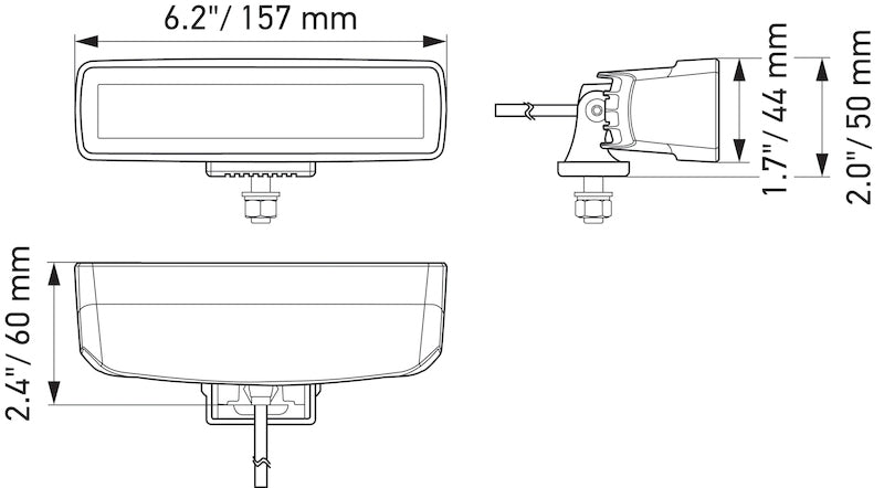 Load image into Gallery viewer, Hella Universal Black Magic 6 L.E.D. Mini Light Bar - Flood Beam