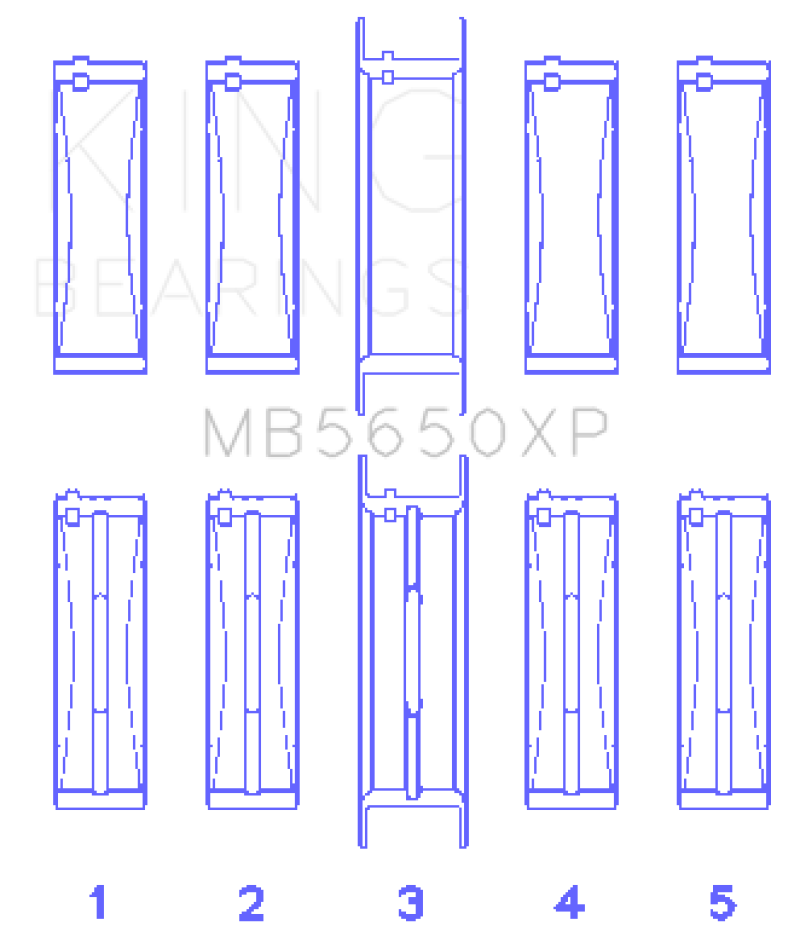 Load image into Gallery viewer, King Engine Bearings Ford 370ci/429ci/460ci 16v OHV Crankshaft Main Bearing Set (Set of 5)