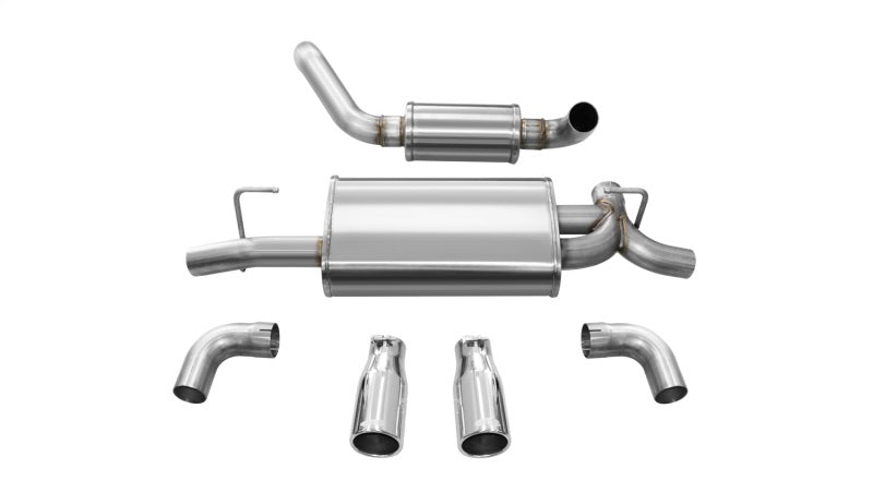 Load image into Gallery viewer, Corsa 2018-2025 Jeep Wrangler JL 2.5in Dual Rear Exit Polished Tips Touring Axle-Back Exhaust