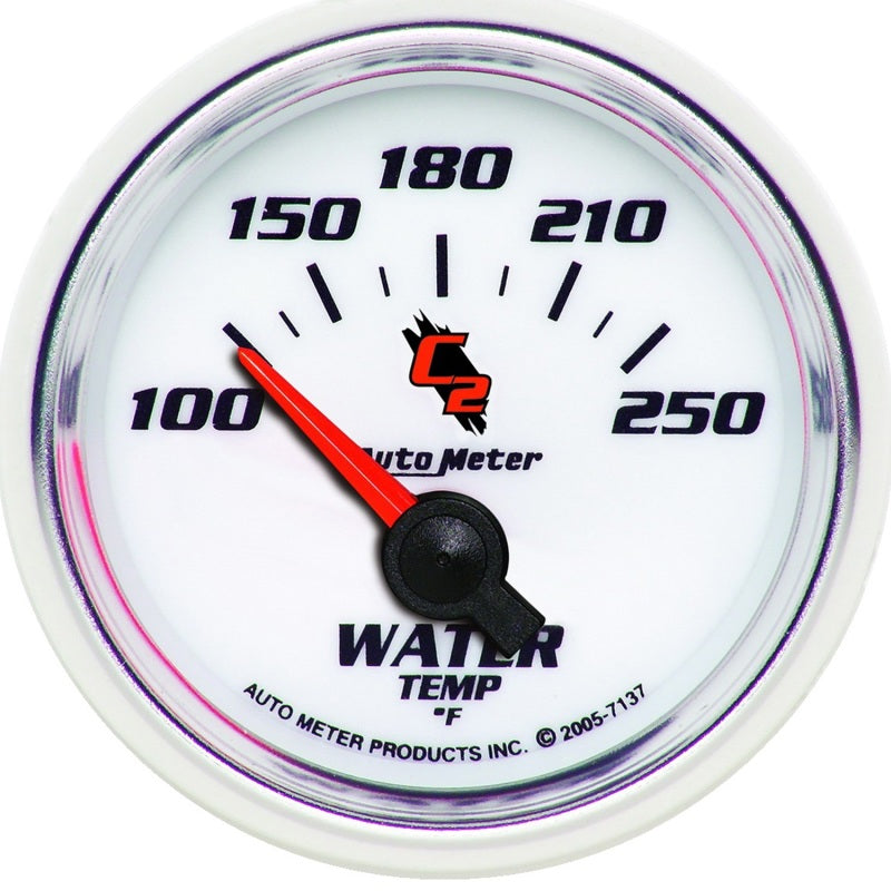 Load image into Gallery viewer, Autometer C2 2-1/16in Electric 100-250 Deg F Water Temperature Gauge