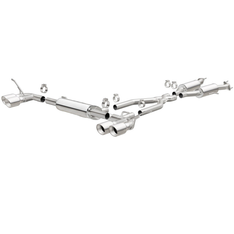 Load image into Gallery viewer, MagnaFlow Cat Back, SS, 2.5in, Quad Split Polish 4in tip 14-15 Jeep Grand Cherokee 3.6L/5.7L V6/V8