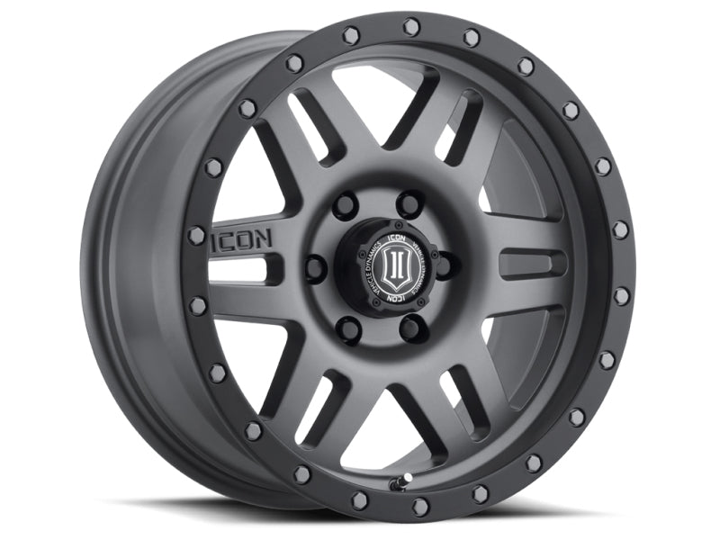 Load image into Gallery viewer, ICON Six Speed 17x8.5 6x135 6mm Offset 5in BS 94mm Bore Titanium Wheel