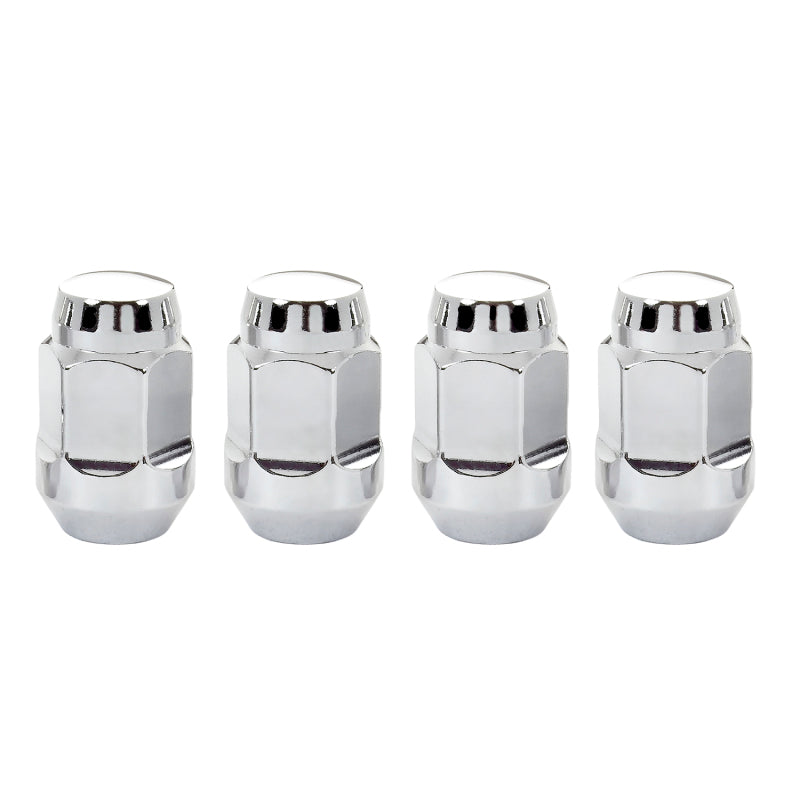 Load image into Gallery viewer, McGard Hex Lug Nut (Cone Seat Bulge Style) M12X1.25 / 3/4 Hex / 1.45in. Length (4-Pack) - Chrome