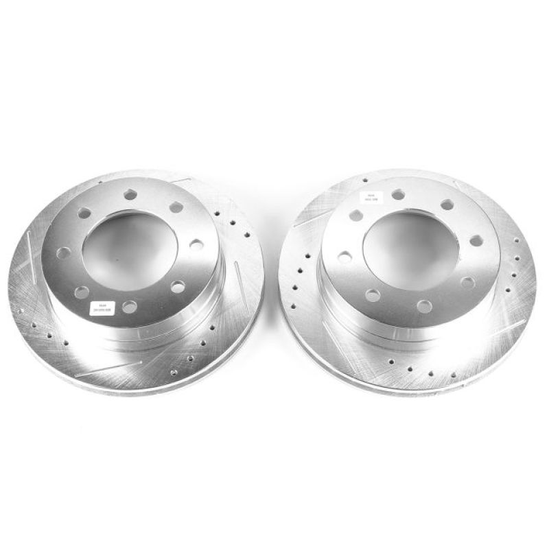 Load image into Gallery viewer, Power Stop 2003 Chevrolet Silverado 1500 HD Rear Evolution Drilled & Slotted Rotors - Pair